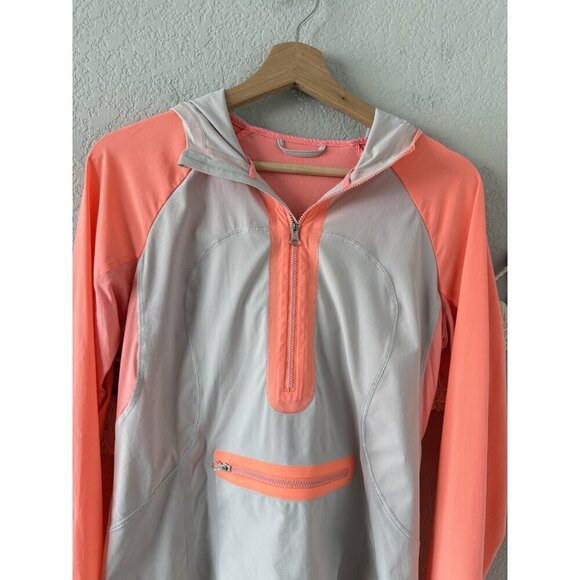Lululemon Run Stash & Dash Half Zip Pullover Reflective Loose Fit Pop Orange 4 - Picture 7 of 10